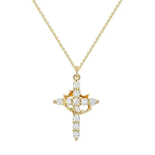 Crown in Cross Faith Necklace